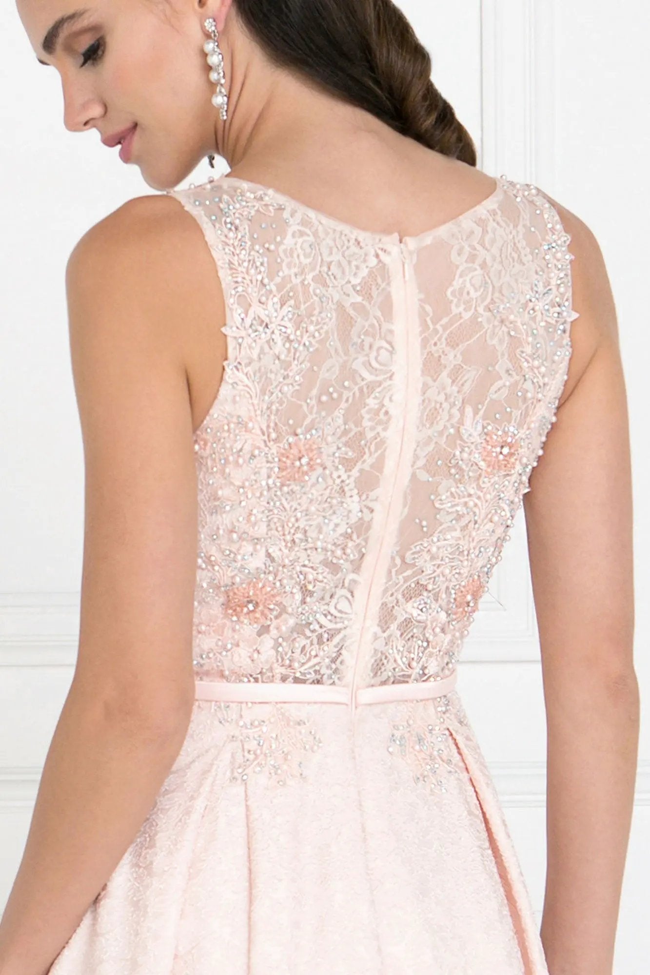 Jacquard Illusion Sweetheart A-Line Long Dress by Tux-USA