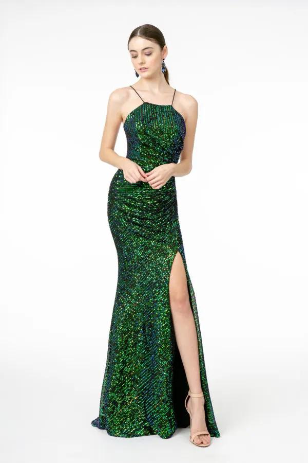 Strappy Sequined Bodycon Mermaid Dress by Elizabeth K by Tux-USA