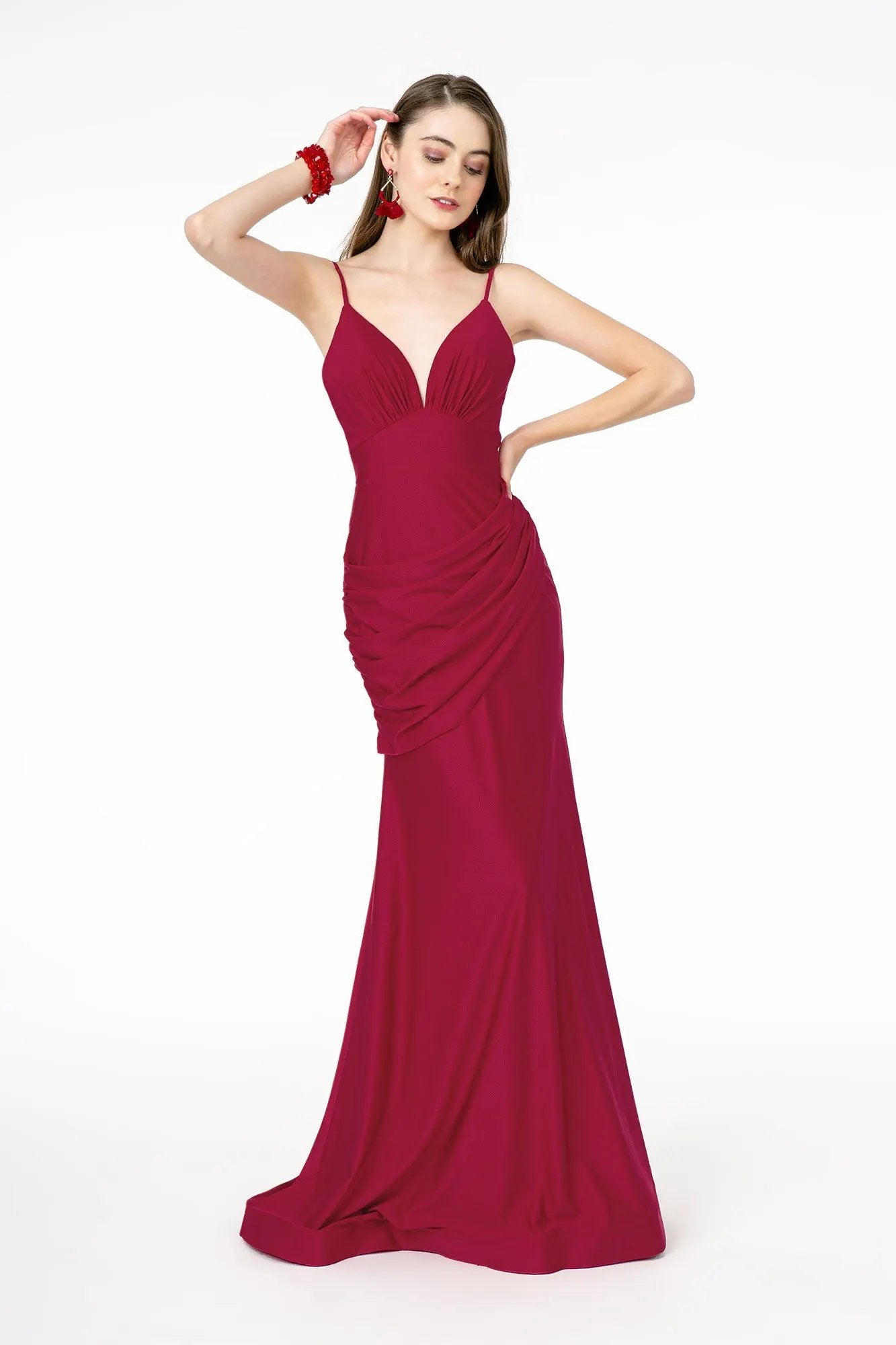 Sweetheart Neckline Jersey Long Dress by Tux-USA