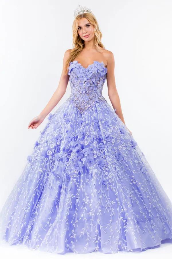Sweetheart Neckline Beads and Jewel Embellished Bodice Quinceanera Dress w/ Mesh Cape by Tux-USA