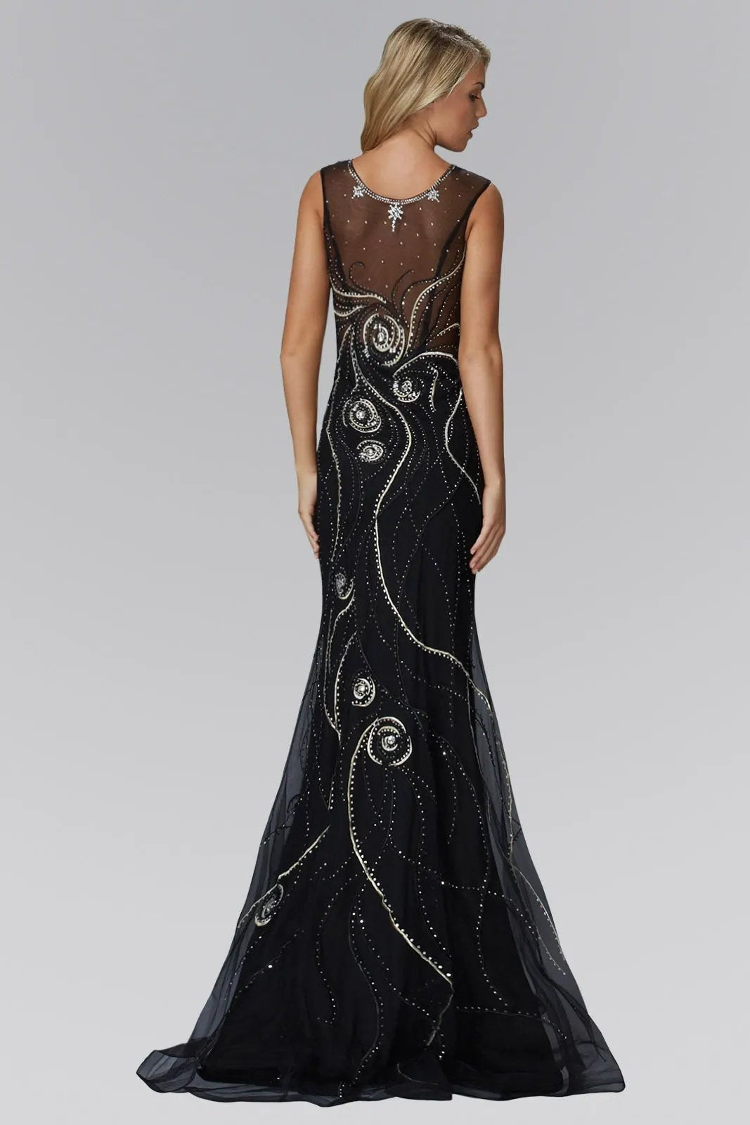 Long Dress with Embroidered Detailing by Tux-USA