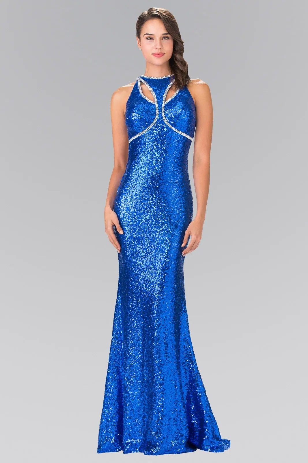 Jewel Embellished Sequin Long Dress by Tux-USA