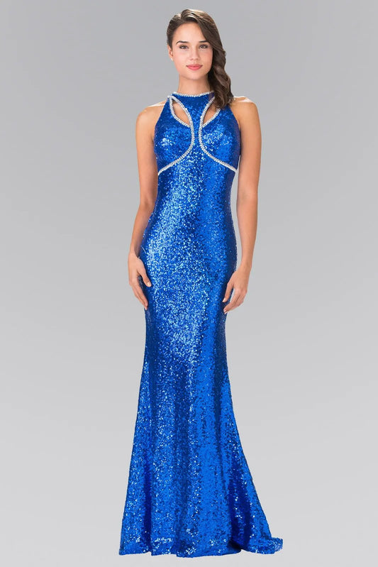 Jewel Embellished Sequin Long Dress by Tux-USA