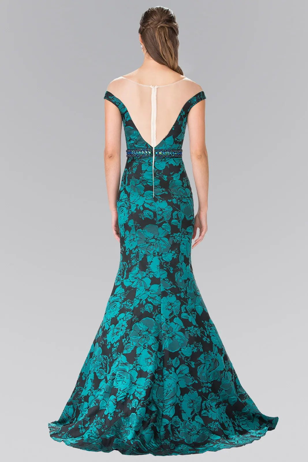 Off-The-Shoulder Floral Print Long by Tux-USA