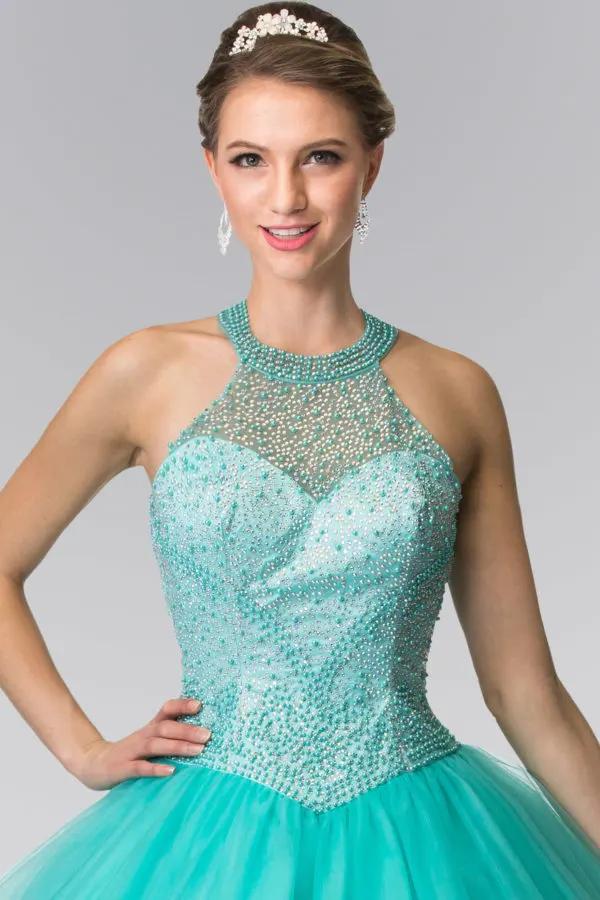 Illusion Sweathearted Tulle Quinceanera Dress by Tux-USA