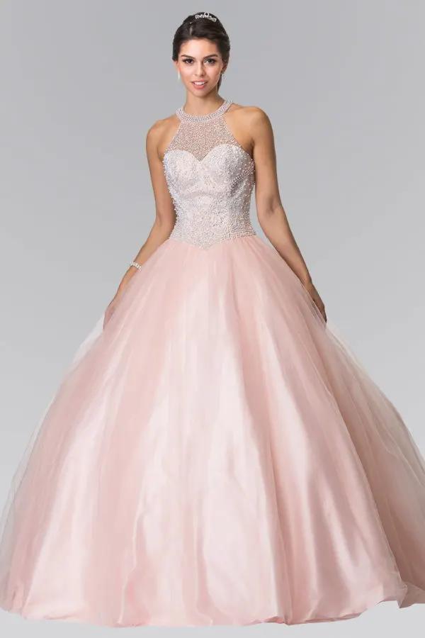 Illusion Sweathearted Tulle Quinceanera Dress by Tux-USA