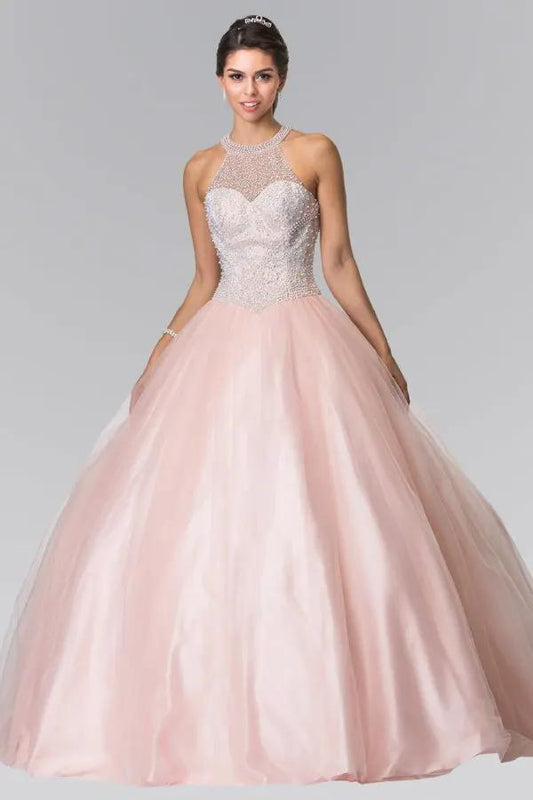 Illusion Sweathearted Tulle Quinceanera Dress by Tux-USA
