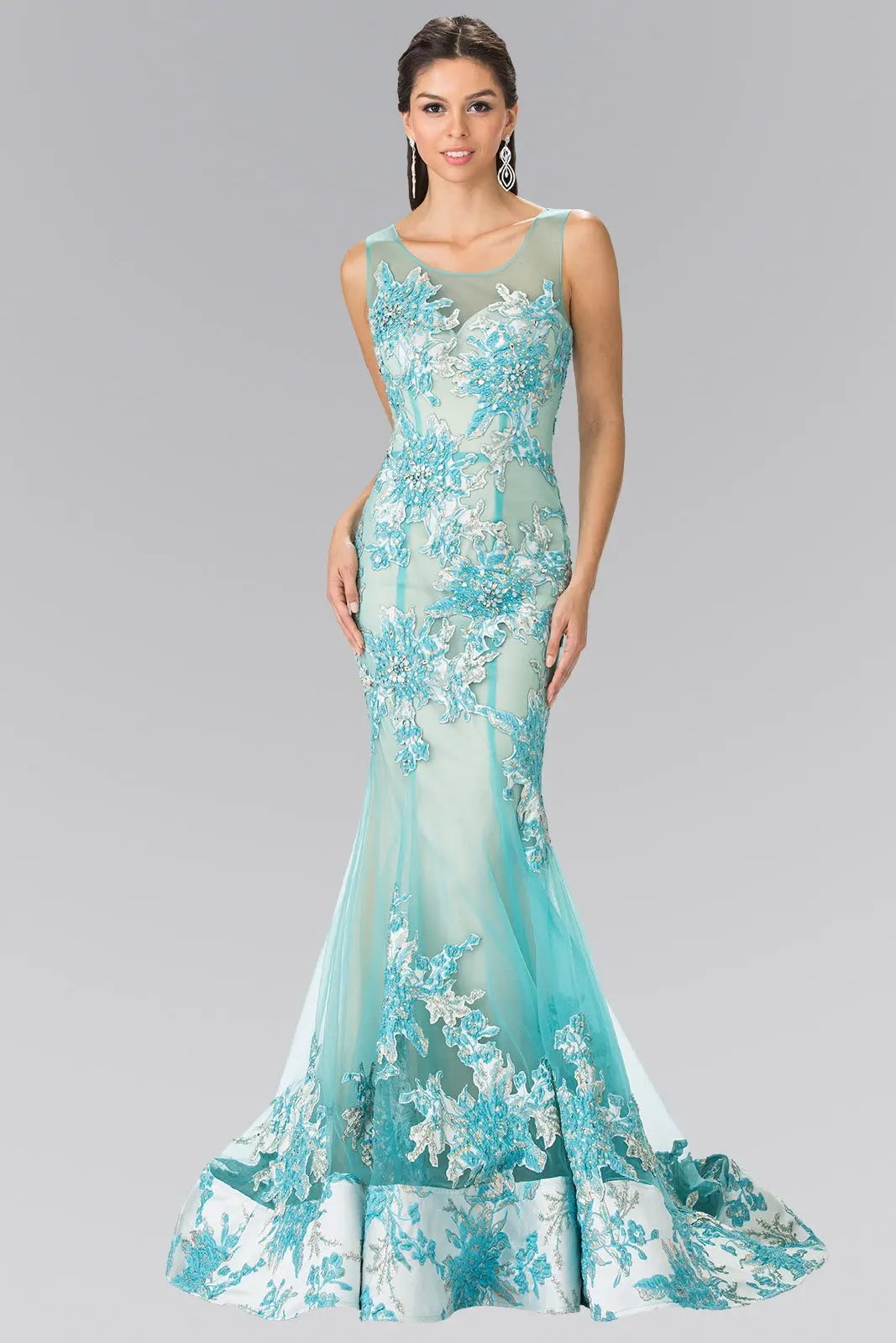 Sleeveless Floor-Sweeping Long Dress by Tux-USA