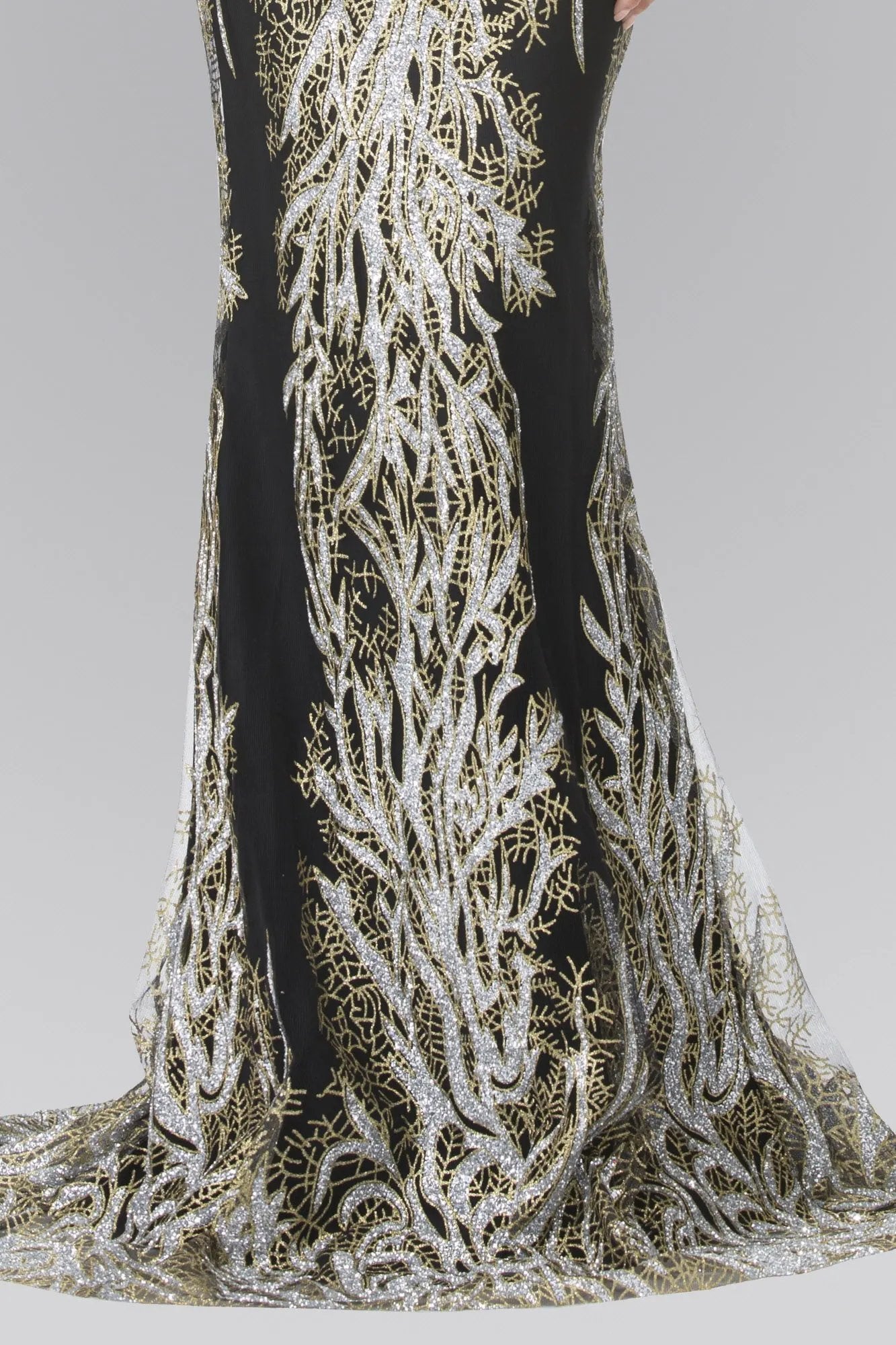 Beaded Bodice Long Dress with Full Embellishment by Tux-USA