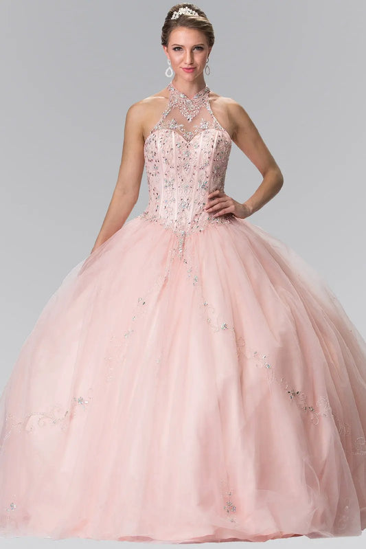 Beads Embellished Quinceanera Long Dress by Tux-USA