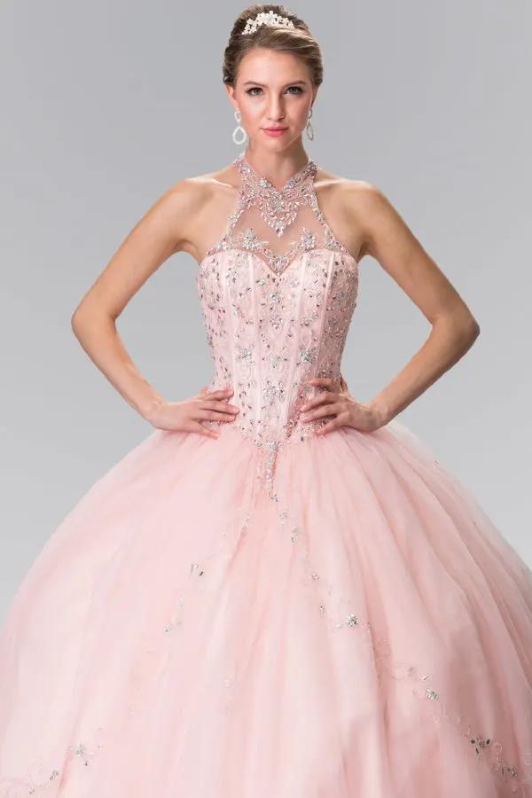 Beads Embellished Quinceanera Long Dress by Tux-USA