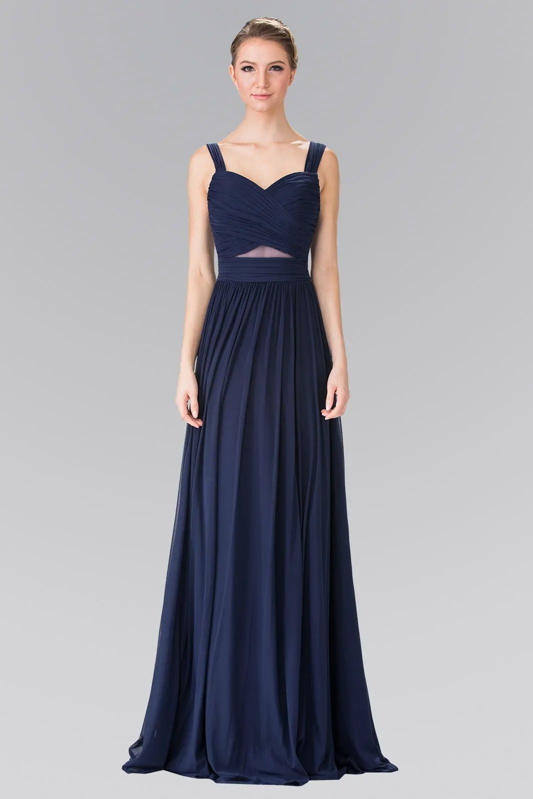 leated Bodice Bridesmaids Long Dress by Tux-USA