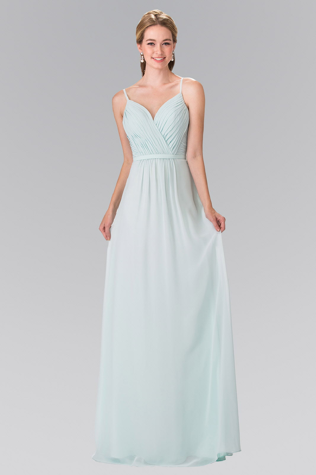 Sweetheart Spaghetti Strap Long Chiffon Dress by Tux-USA