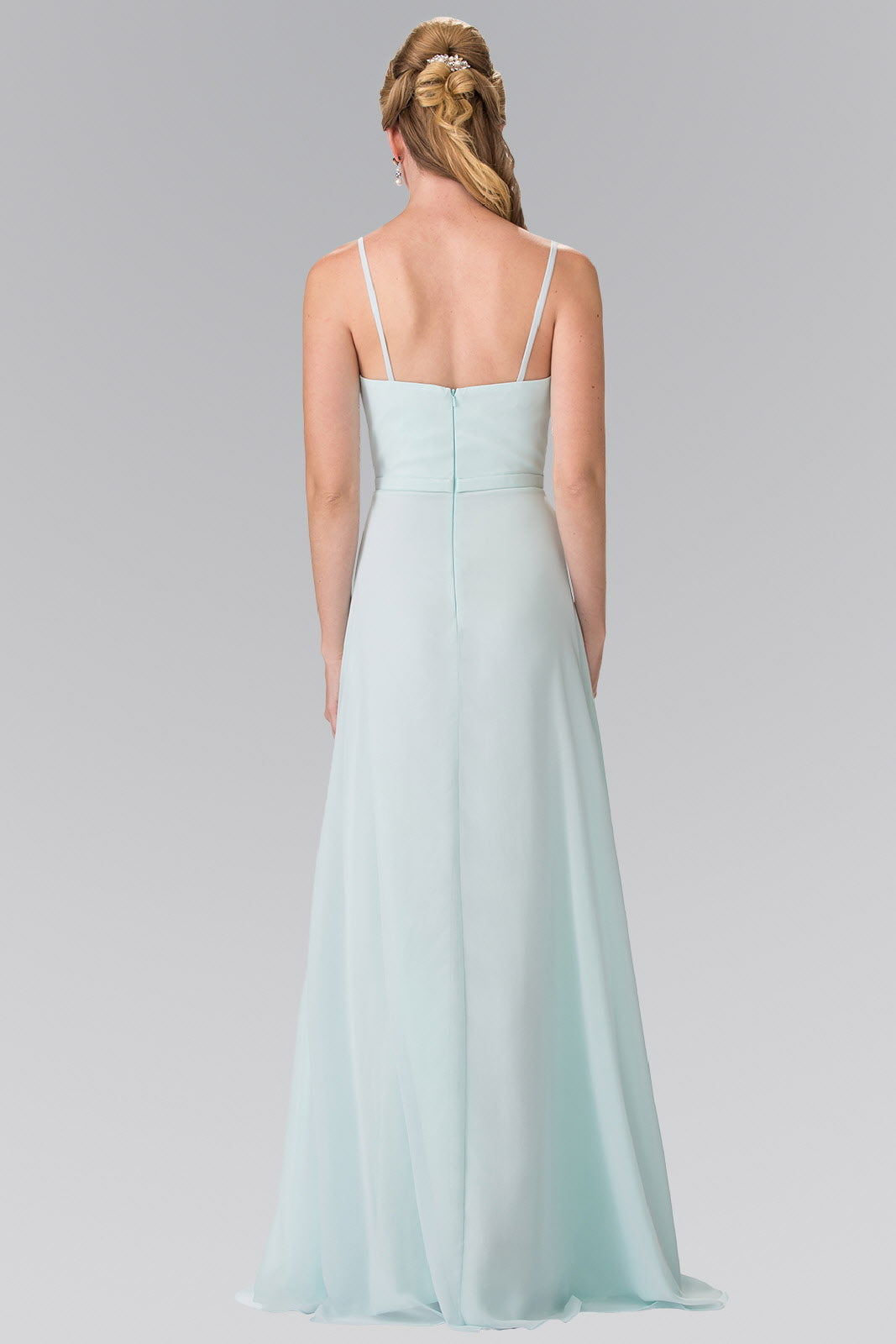 Sweetheart Spaghetti Strap Long Chiffon Dress by Tux-USA