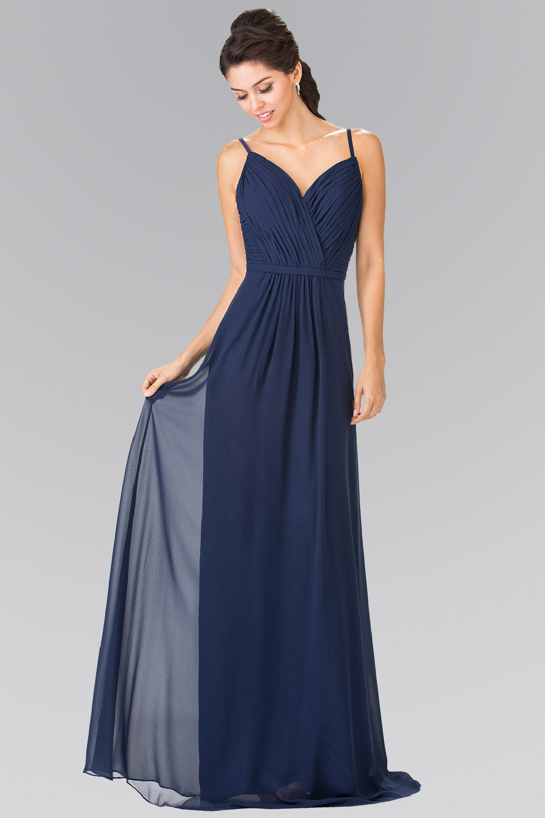Sweetheart Spaghetti Strap Long Chiffon Dress by Tux-USA