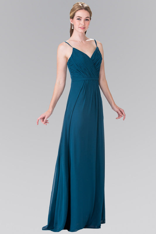 Sweetheart Spaghetti Strap Long Chiffon Dress by Tux-USA