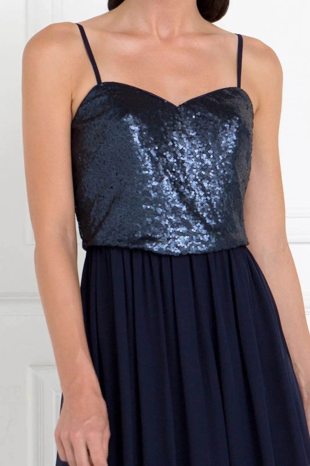 Full Sequin Top Chiffon Long Dress by Tux-USA