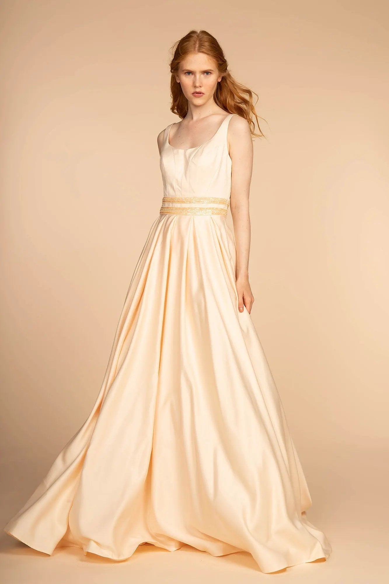 Lustrous Fit and Flared A-Line Dress by Elizabeth K by Tux-USA