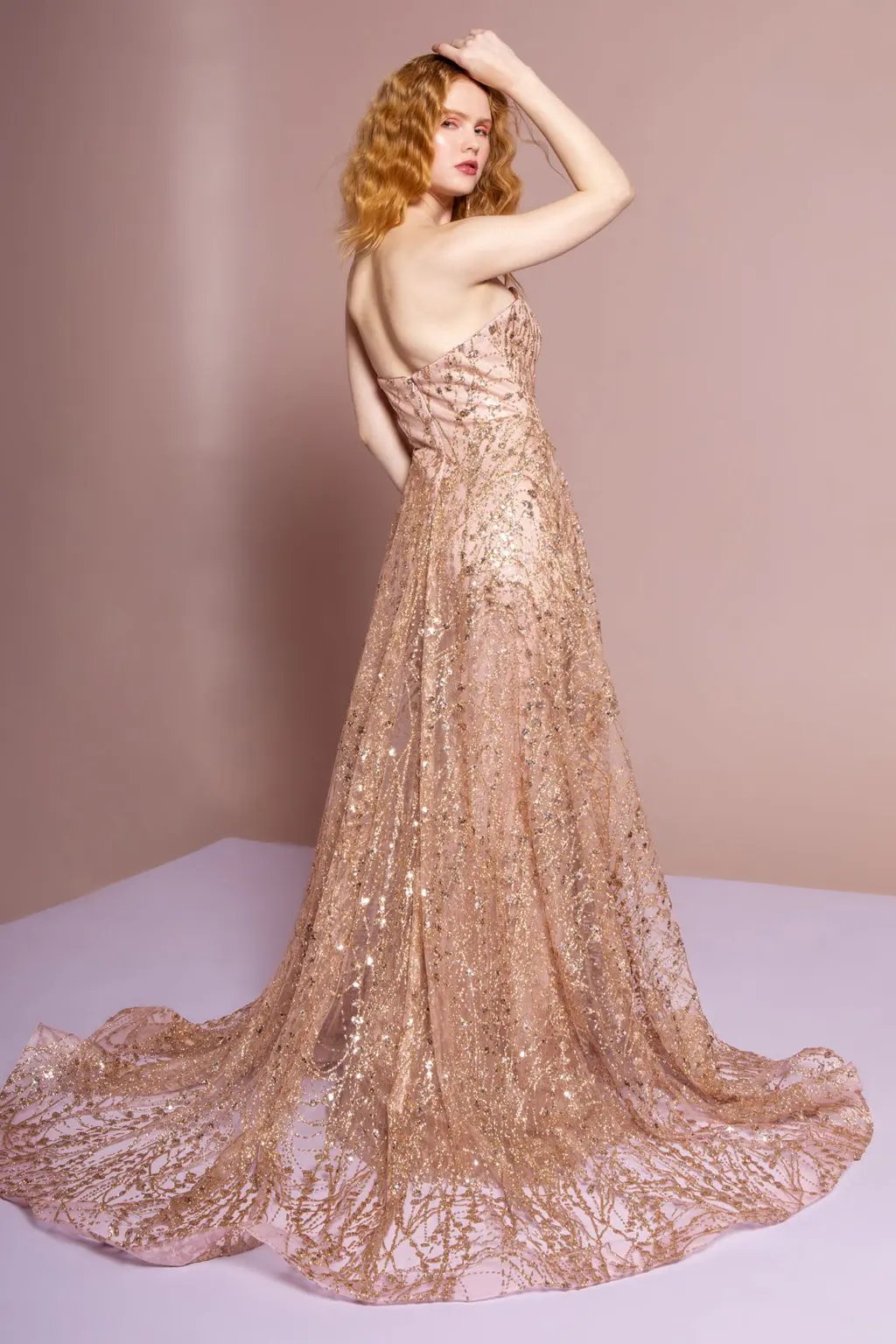 Shimmering Sweetheart Neck A-line Dress by Elizabeth K by Tux-USA