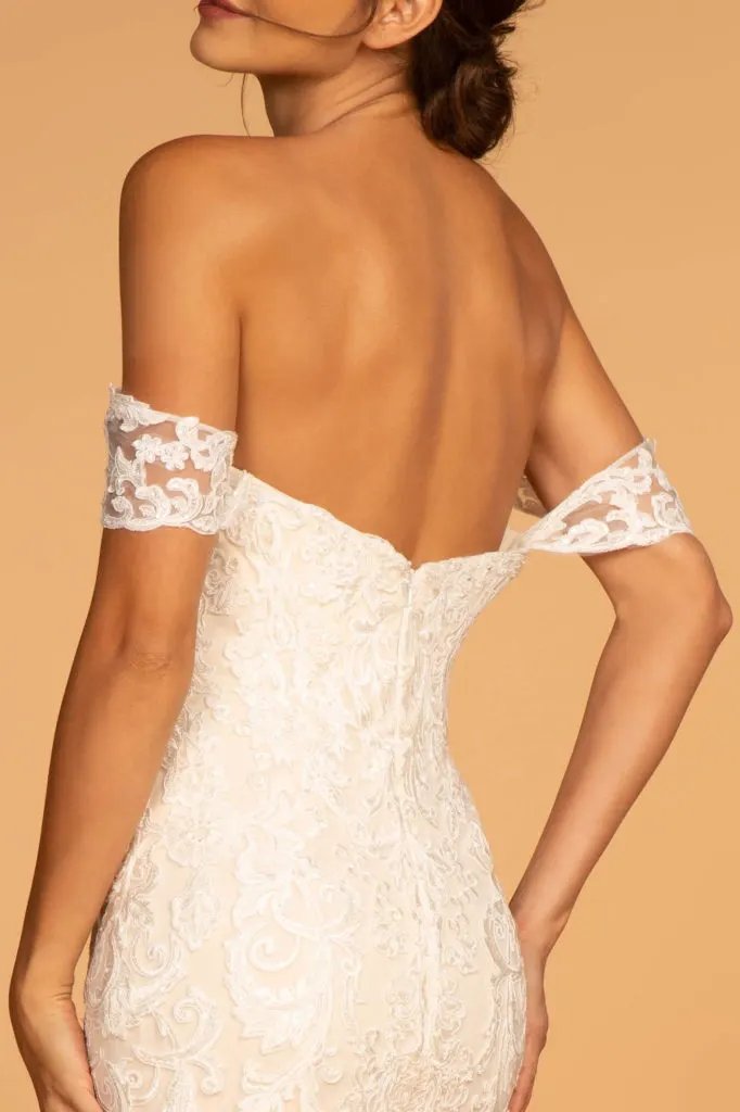 Sweethearted Embroidered Mesh Mermaid Wedding Gown by Tux-USA