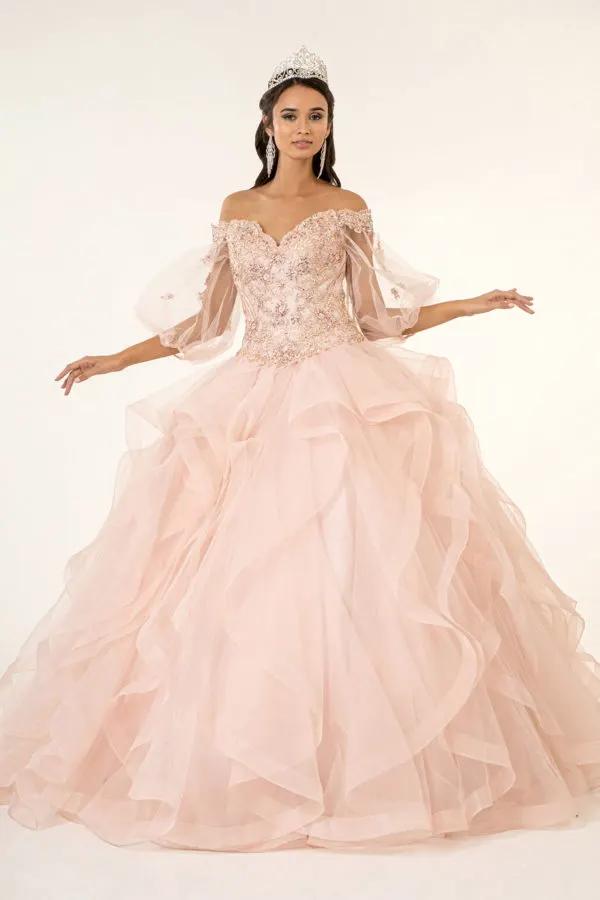 Jewel Embellished Multi-Layered Skirt Ball Gown by Tux-USA