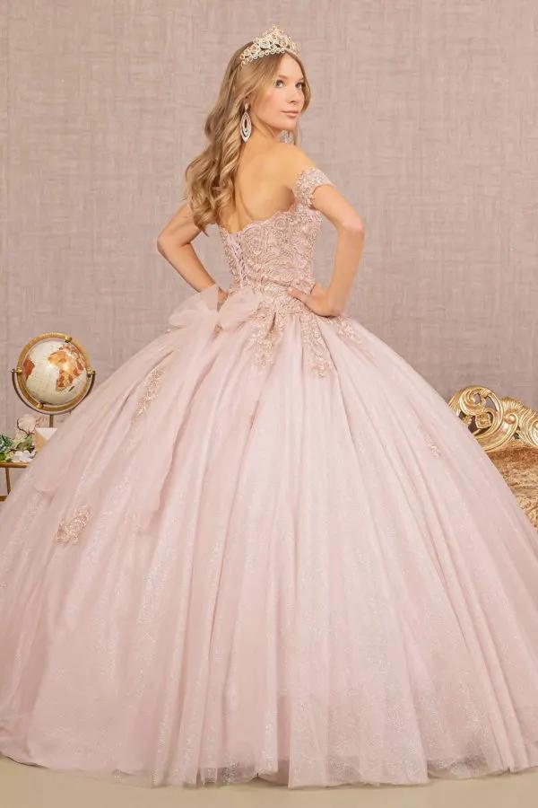 Jewel Embellished Glitter Mesh Sweethearted Ball Gown by Tux-USA