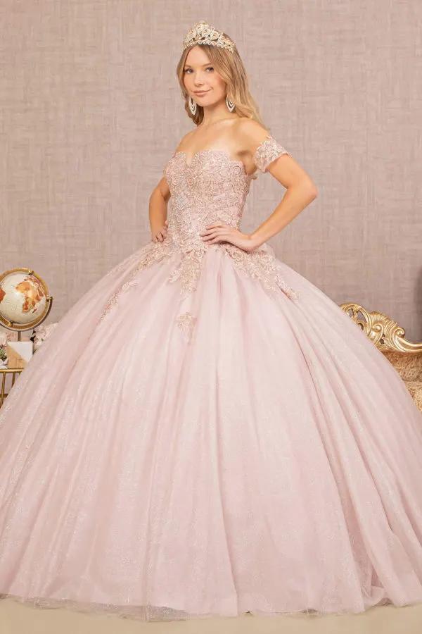 Jewel Embellished Glitter Mesh Sweethearted Ball Gown by Tux-USA
