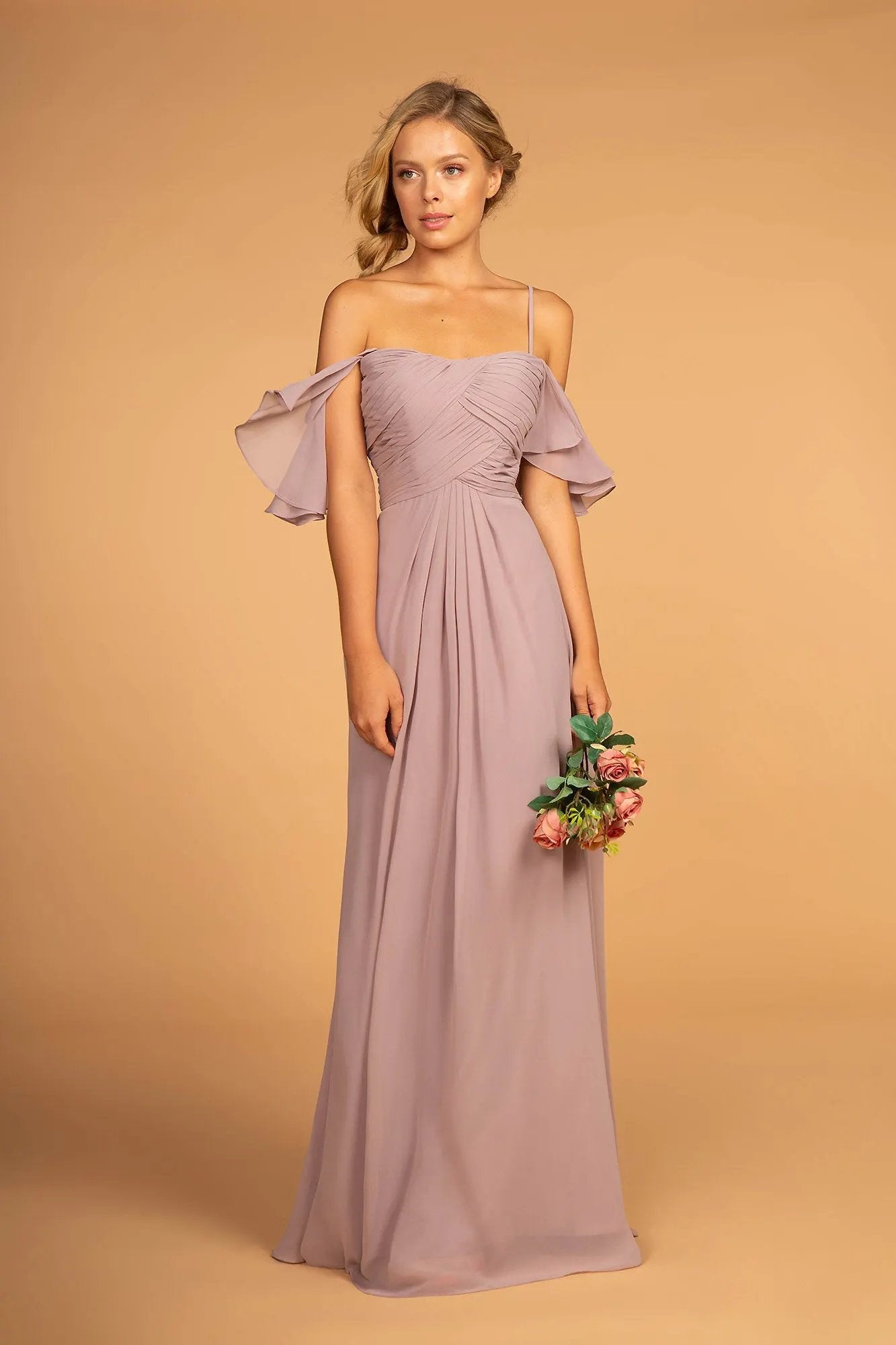 Spaghetti Strap Chiffon Long Dress by Tux-USA