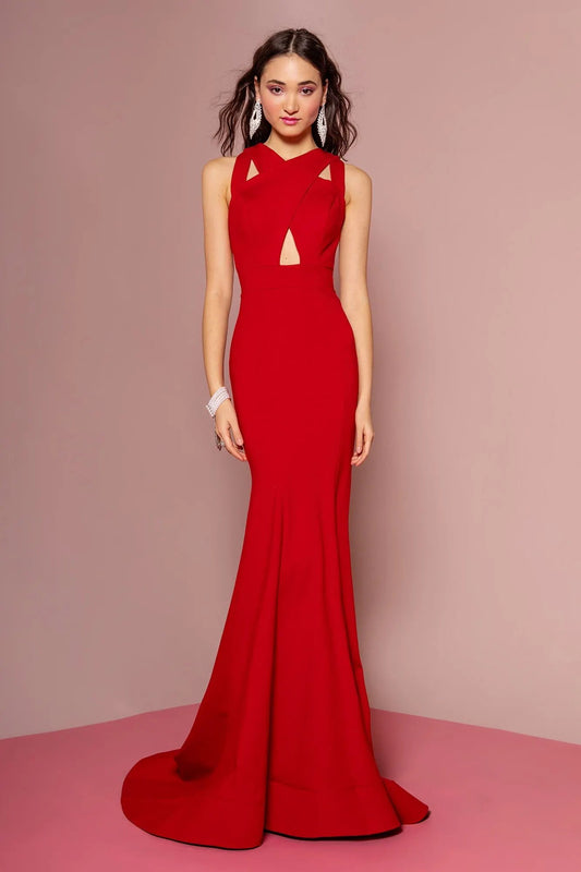 Cut-Out Bodice Rome Jersey Mermaid Dress by Tux-USA