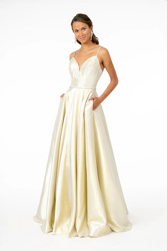Spaghtti Strap Sweetheart A-Line Long Dress by Tux-USA