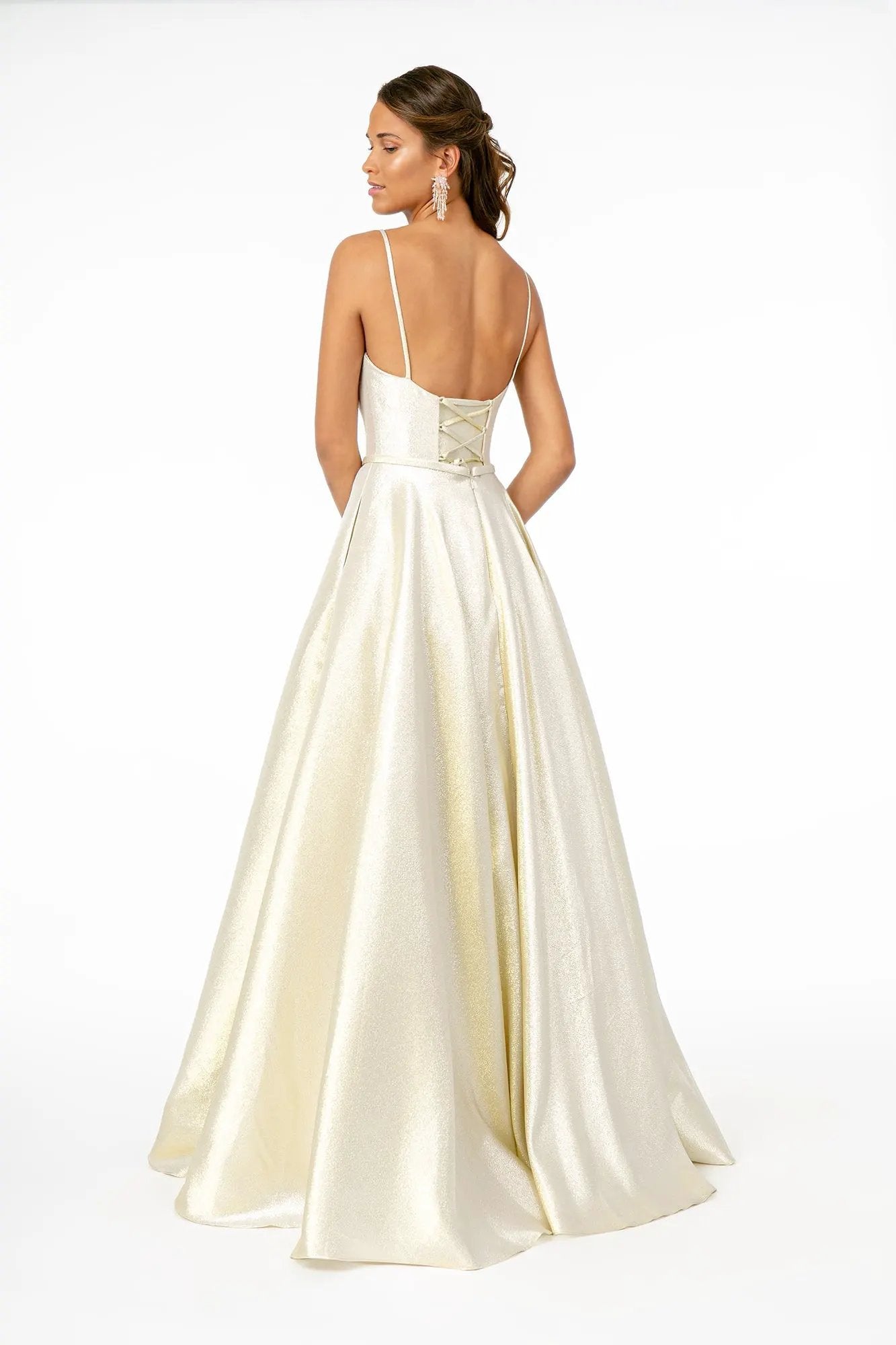 Spaghtti Strap Sweetheart A-Line Long Dress by Tux-USA
