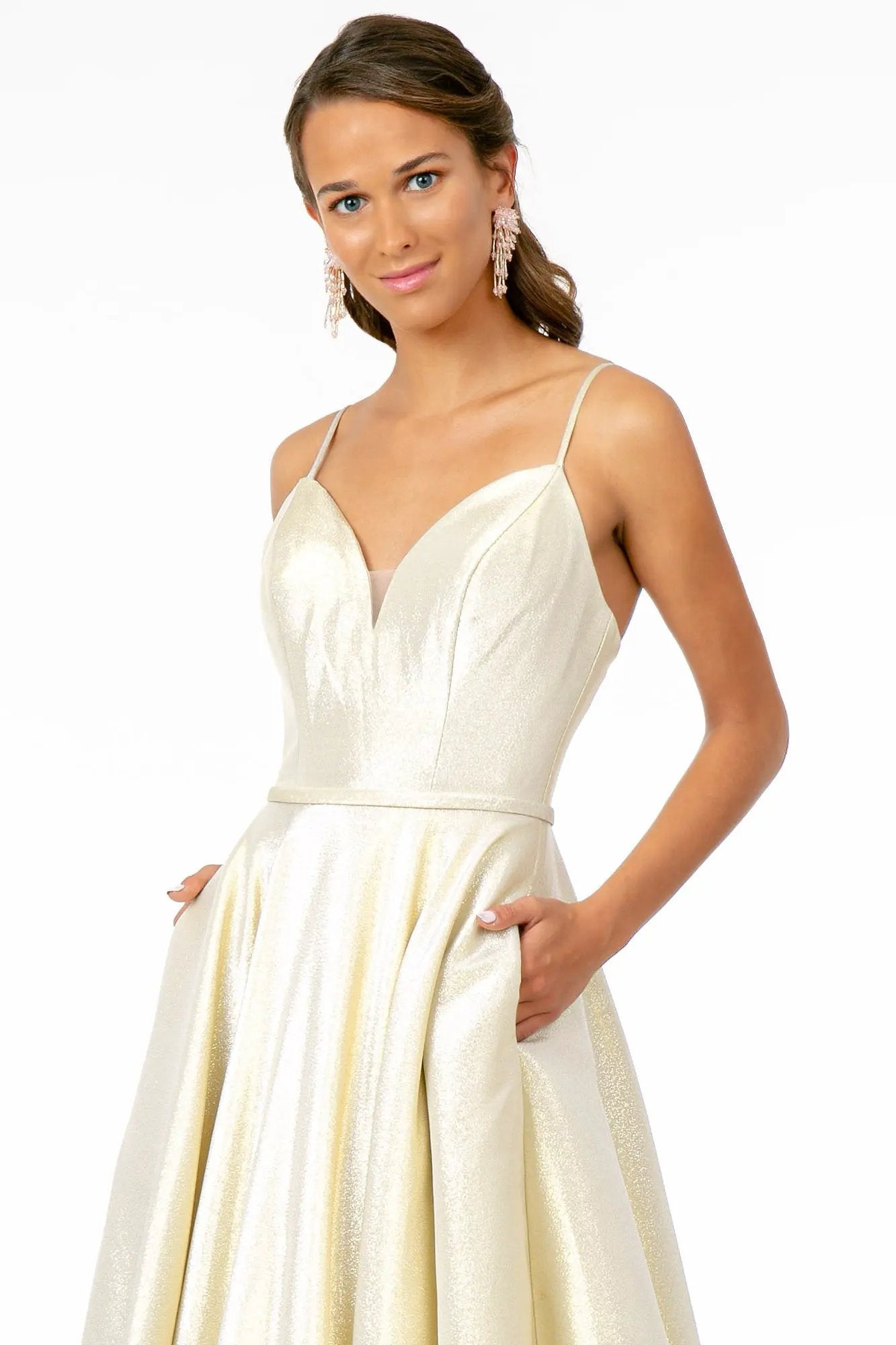 Spaghtti Strap Sweetheart A-Line Long Dress by Tux-USA