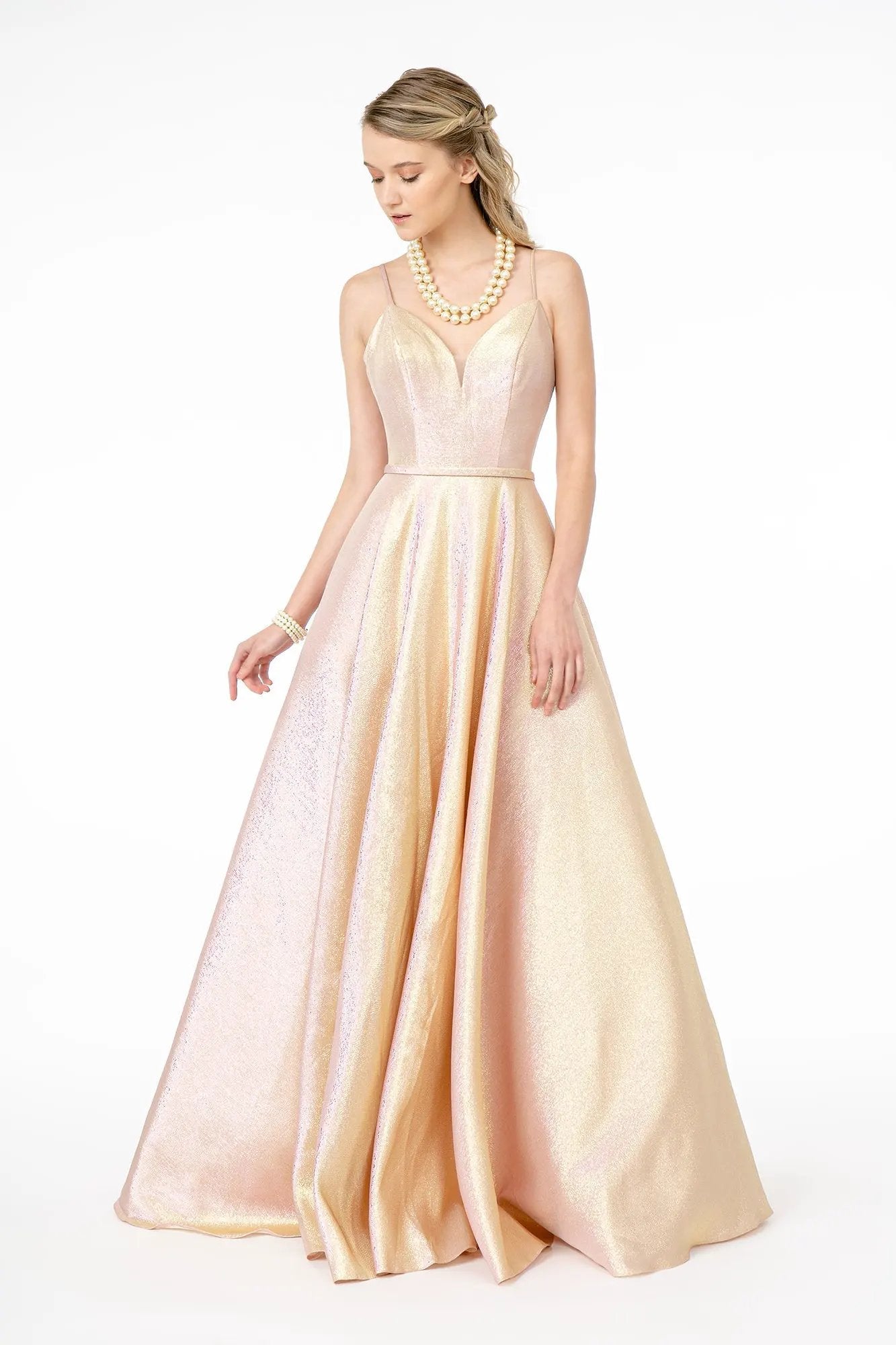 Spaghtti Strap Sweetheart A-Line Long Dress by Tux-USA