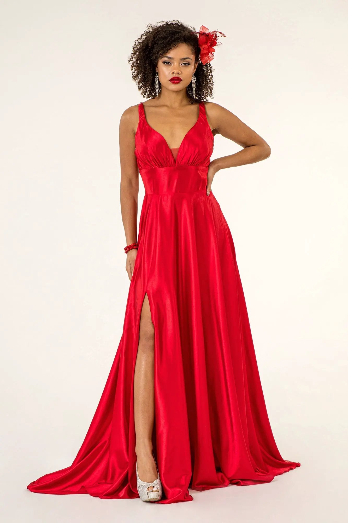 Mesmerizing High Slit A-line Dress by Elizabeth K by Tux-USA