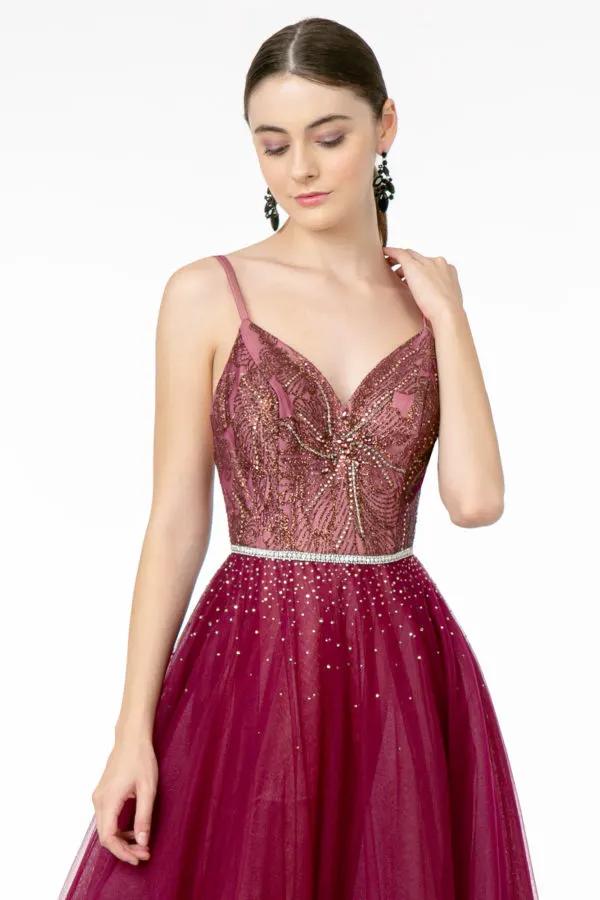 Ethereal Embellished V-neck Evening Dress from Elizabeth K by Tux-USA