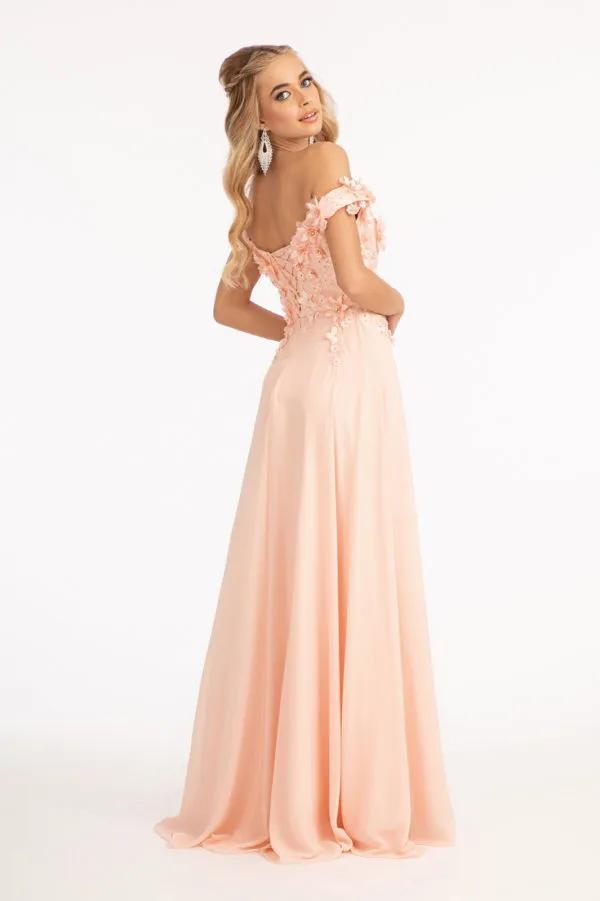 Sublime Off-shoulder Floral Neckline A-line Maxi Dress from Elizabeth K by Tux-USA