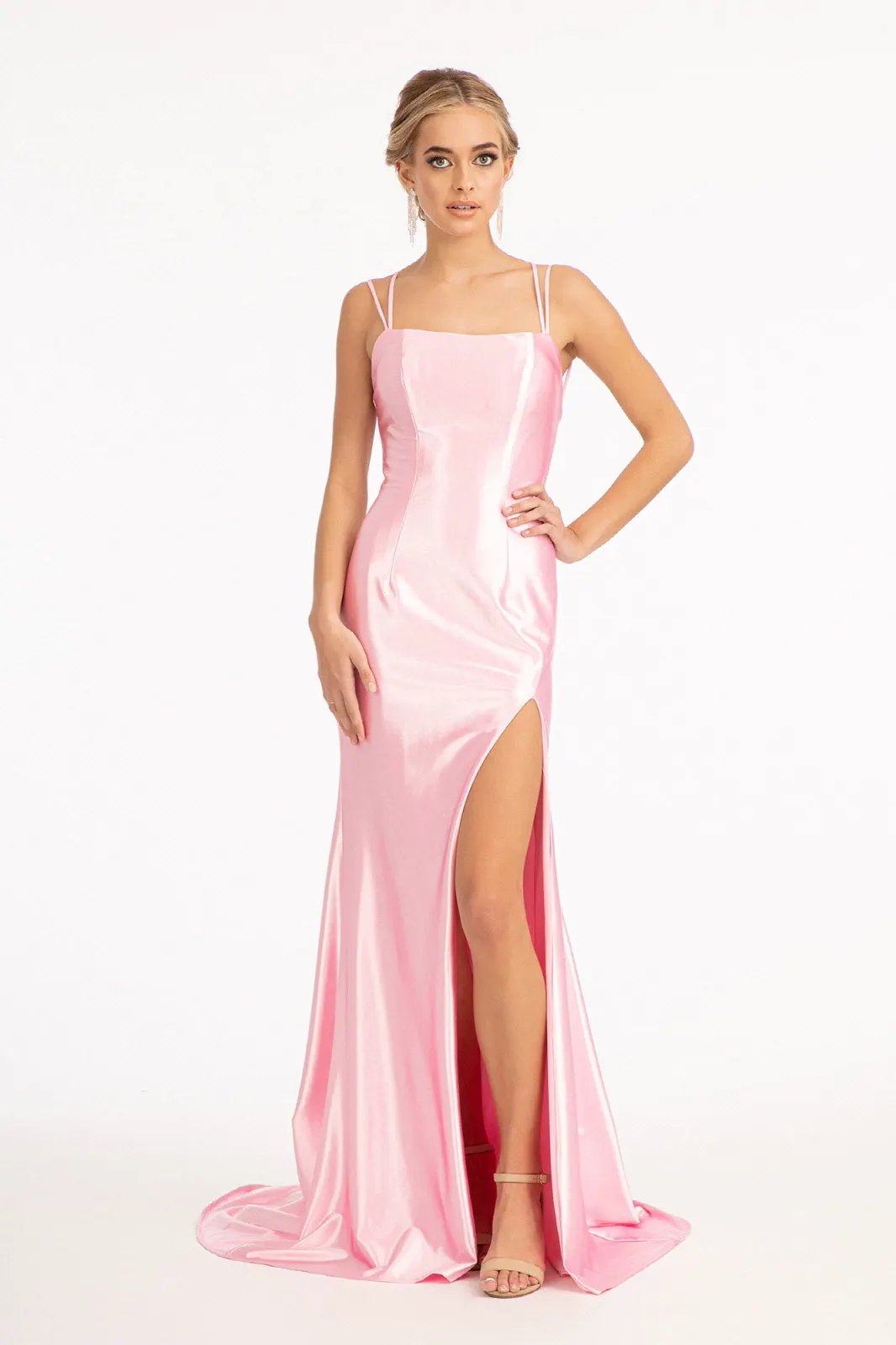 Dress Lace Up Back Satin Mermaid Evening Wear For Formal Occasions by Tux-USA