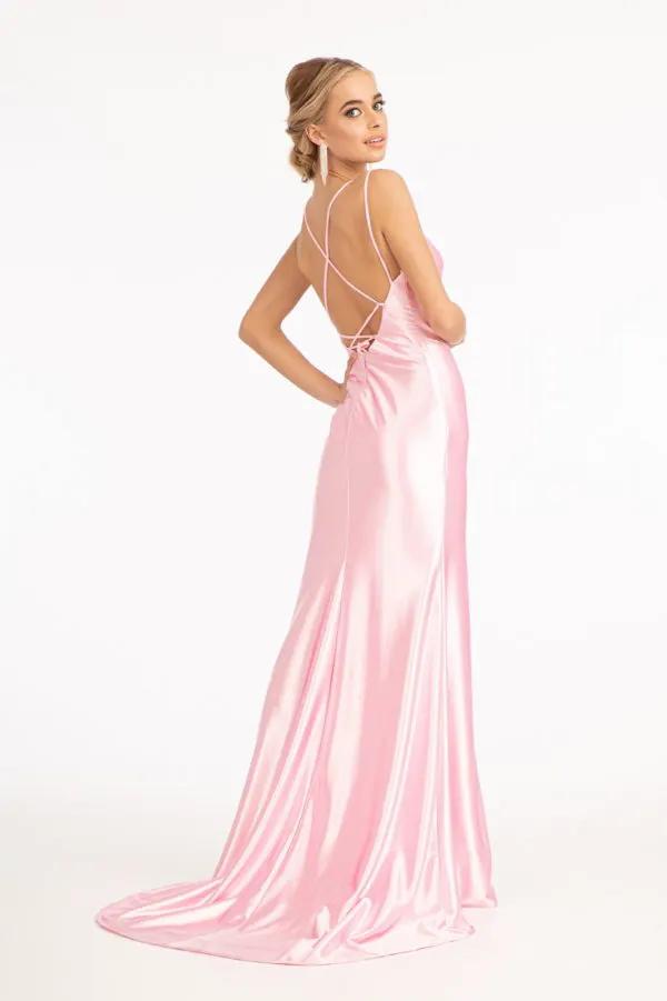 Dress Lace Up Back Satin Mermaid Evening Wear For Formal Occasions by Tux-USA
