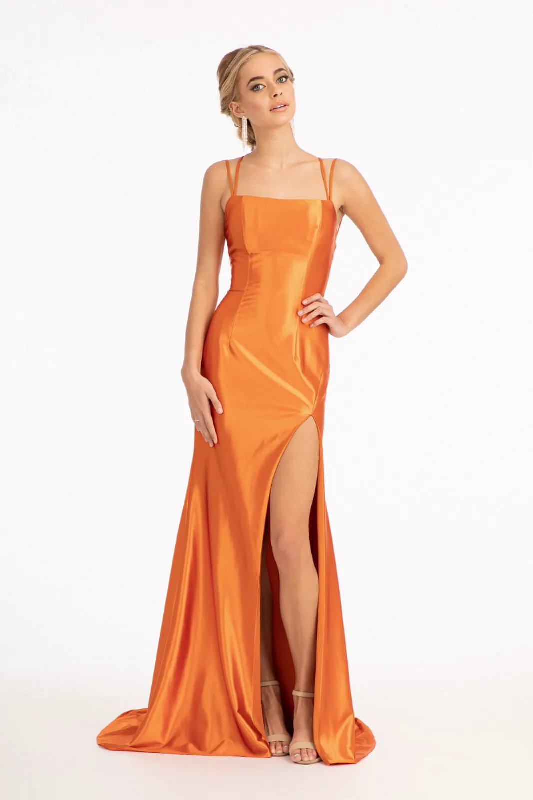 Dress Lace Up Back Satin Mermaid Evening Wear For Formal Occasions by Tux-USA