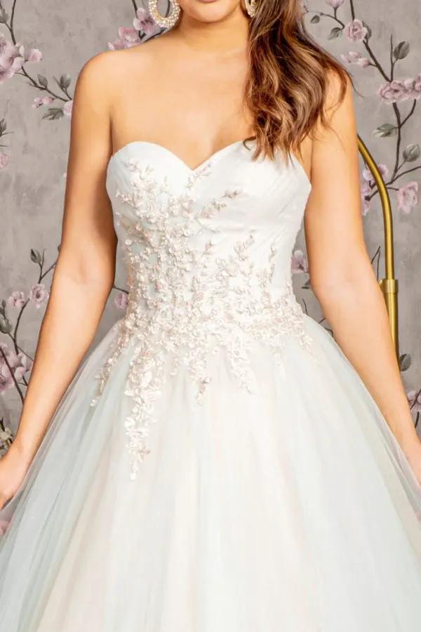 Sweethearted Strapless Mesh Layered A-Line Prom Dress by Tux-USA