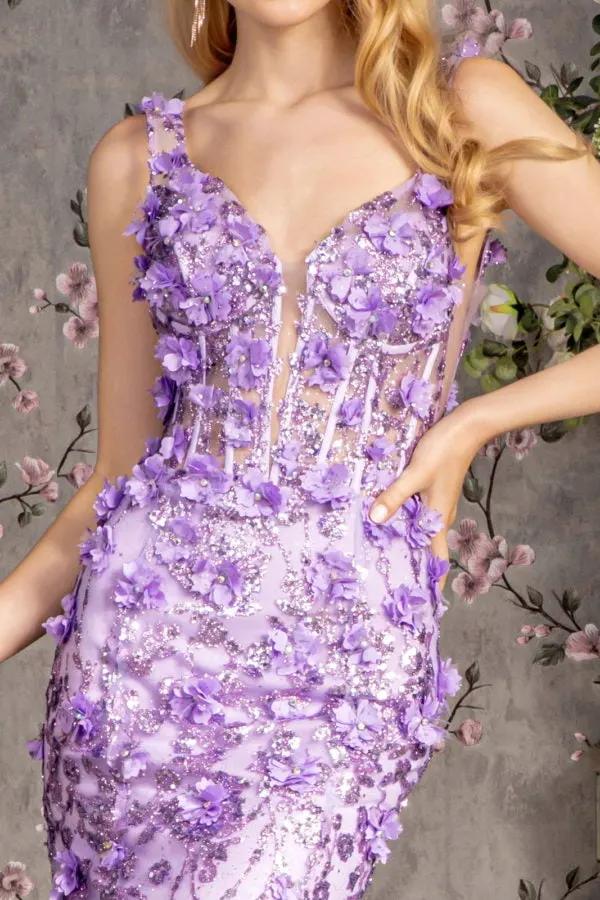 Dress Jewel Glitter Sheer Bodice Mesh Mermaid Formal Evening Gown by Tux-USA