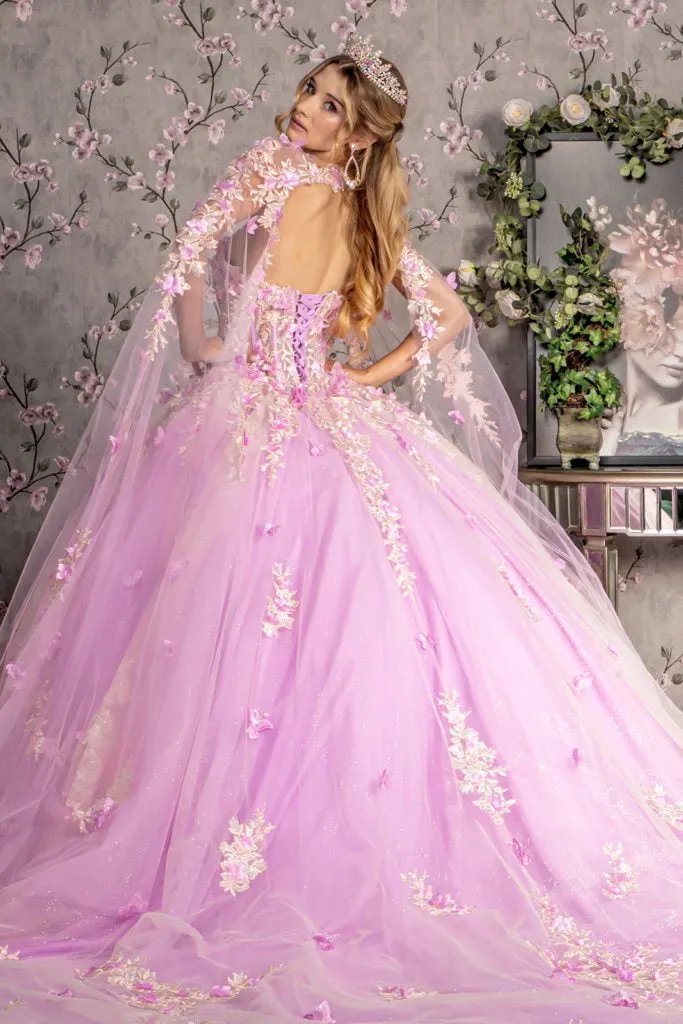 Sheer Bodice Strapless Sweetheart Mesh Ball Gown w/ Side Mesh Long Drapes by Tux-USA