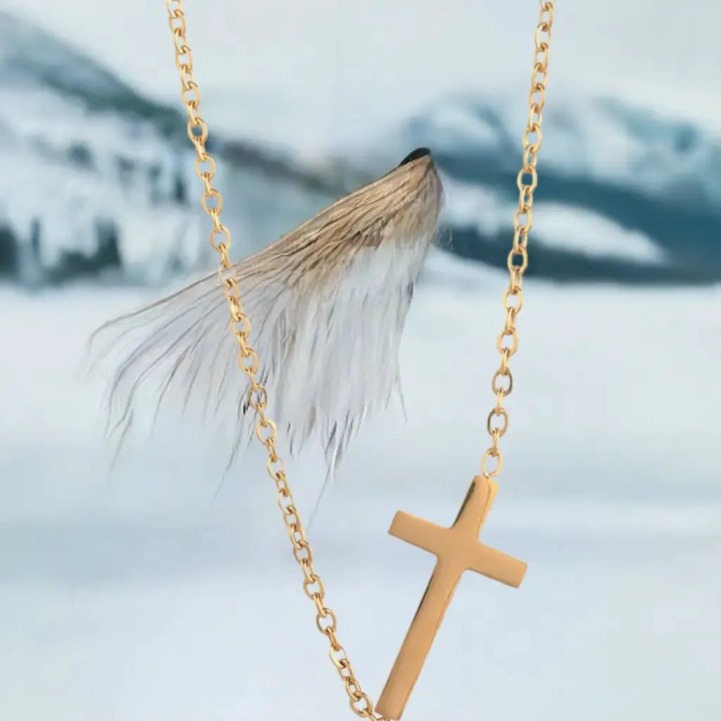 14K gold necklace | Gold Plated Cross Pendant Necklace by Nichestar