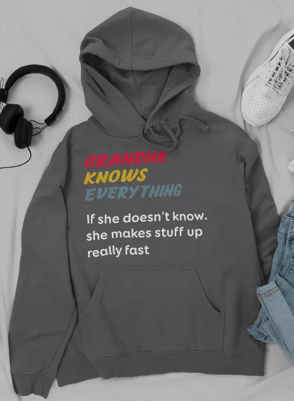 Grandma Knows Everything Hoodie by Merch