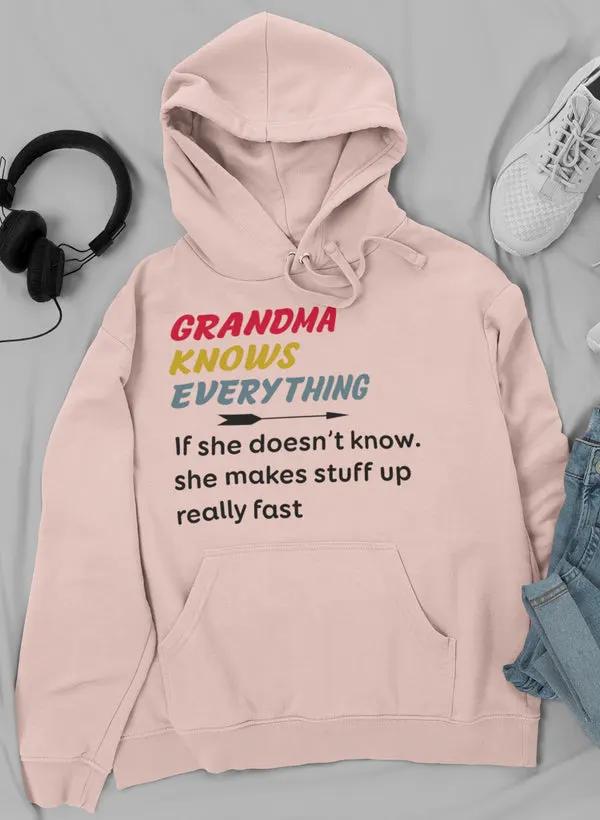 Grandma Knows Everything Hoodie by Merch