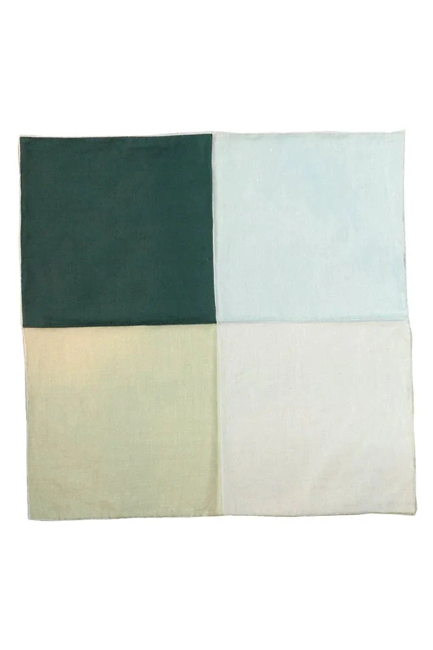 Silk & Cotton Blend Quad Pocket Square by Tux-USA