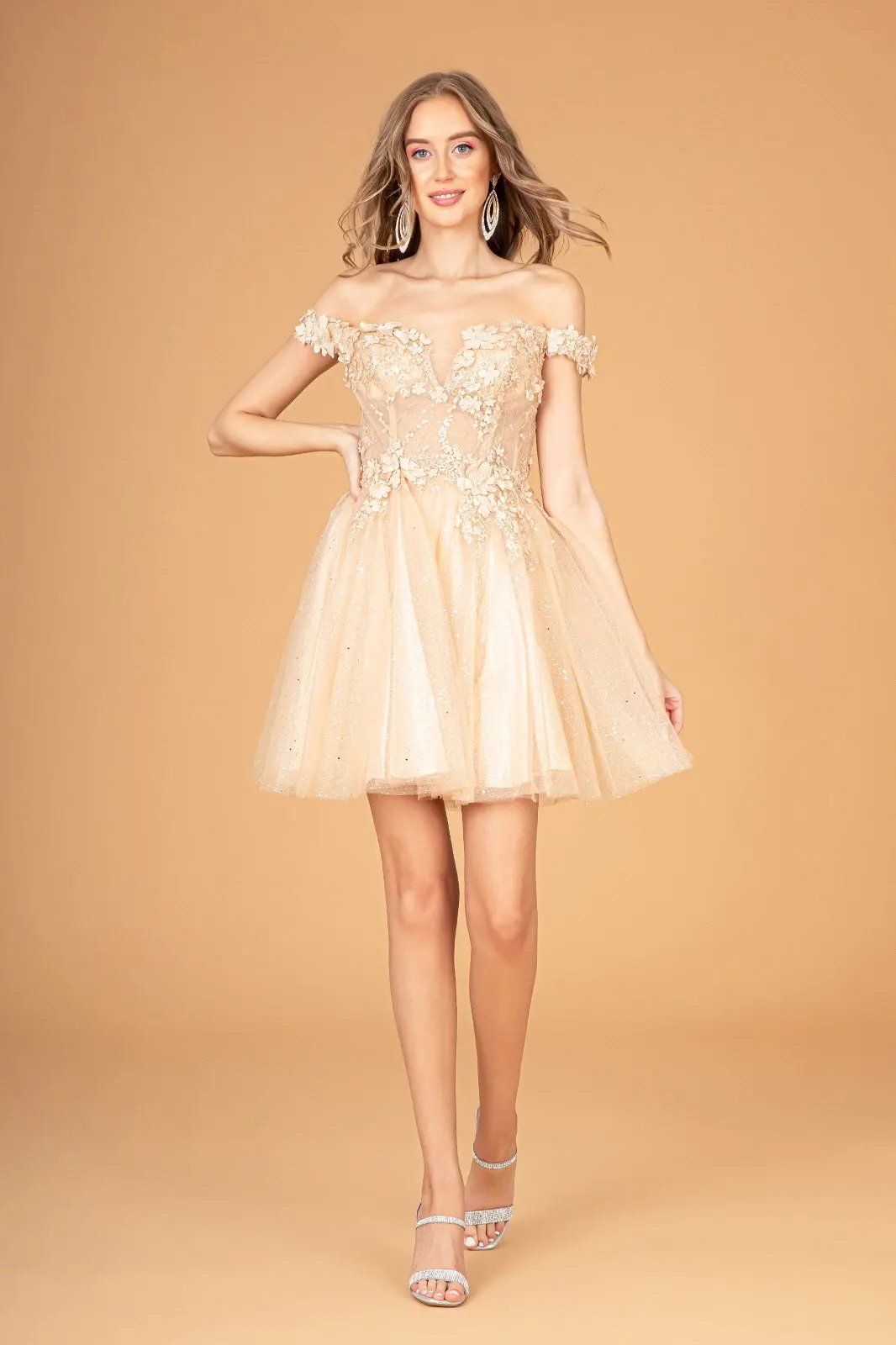Illusion Sweetheart Mesh Babydoll Short Dress w/ Sheer Bodice by Tux-USA