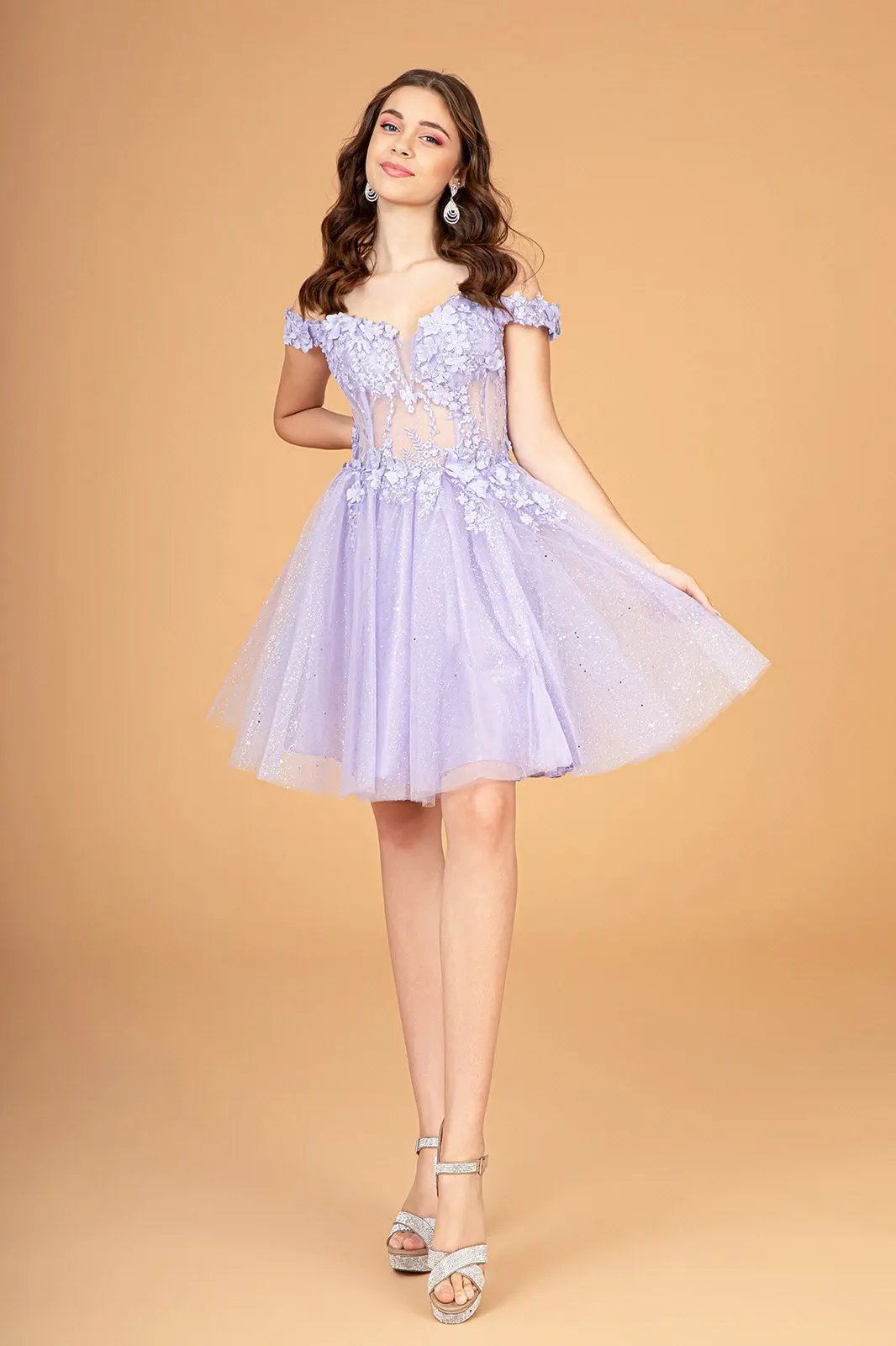 Illusion Sweetheart Mesh Babydoll Short Dress w/ Sheer Bodice by Tux-USA