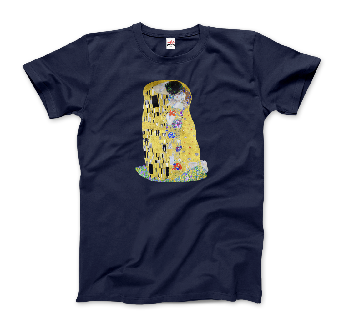 Gustav Klimt the Kiss (or the Lovers), 1908 artwork t-shirt by Art-O-Rama Shop
