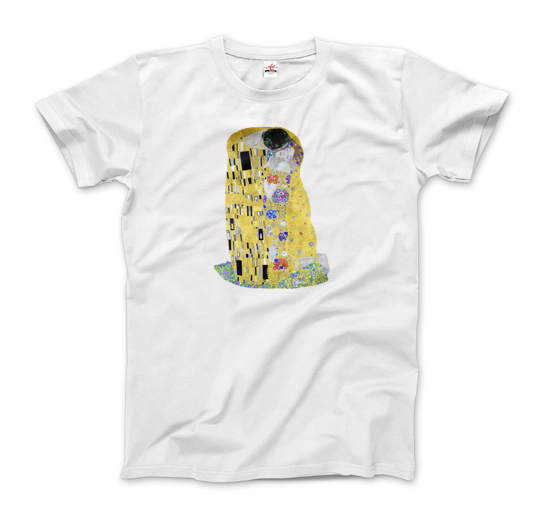 Gustav Klimt the Kiss (or the Lovers), 1908 artwork t-shirt by Art-O-Rama Shop